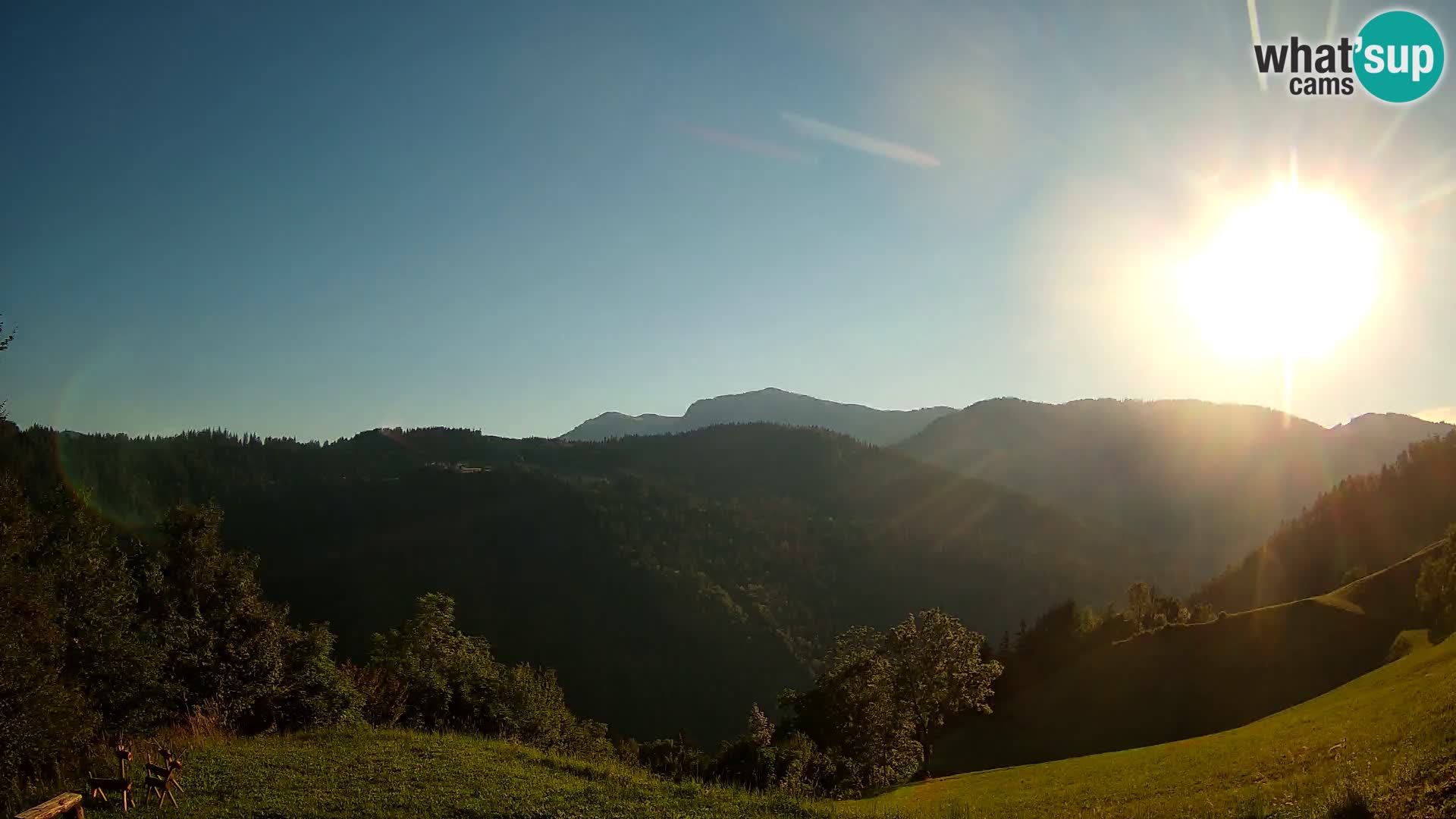 Webcam Brunarica Dražgoše – Live View of Ratitovec (1666 m)