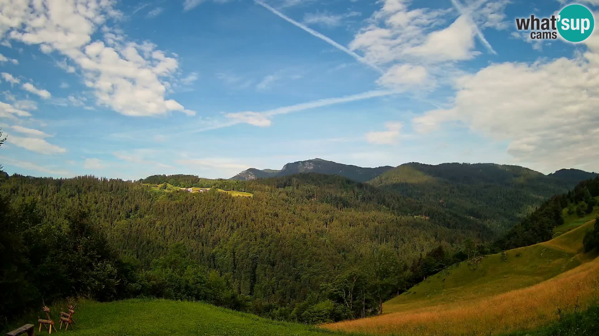 Web kamera Brunarica Dražgoše – Pogled uživo na Ratitovec (1666 m)