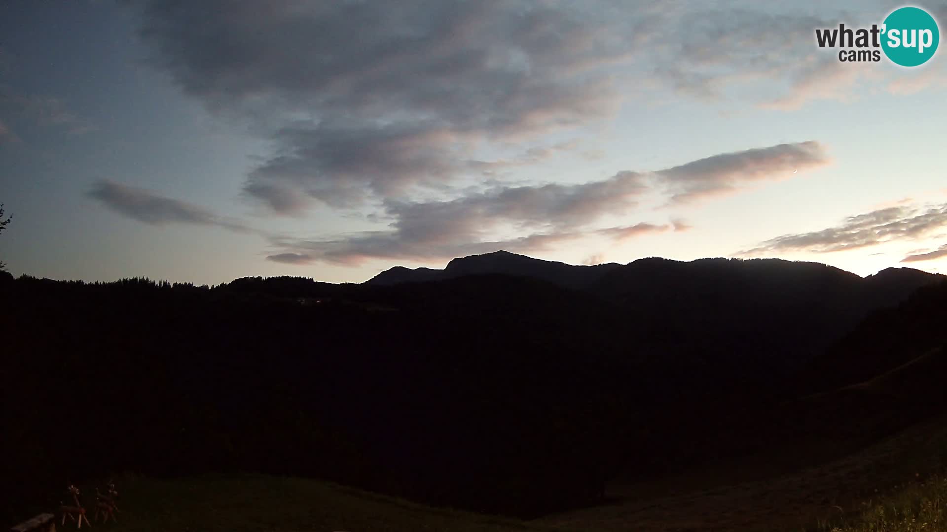 Webcam Brunarica Dražgoše – Live View of Ratitovec (1666 m)