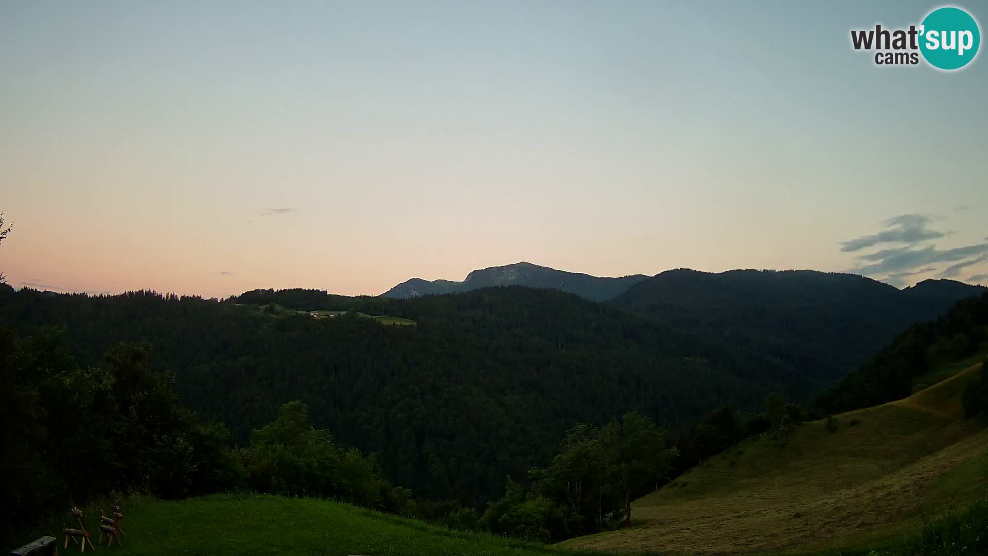 Webcam Brunarica Dražgoše – Live View of Ratitovec (1666 m)