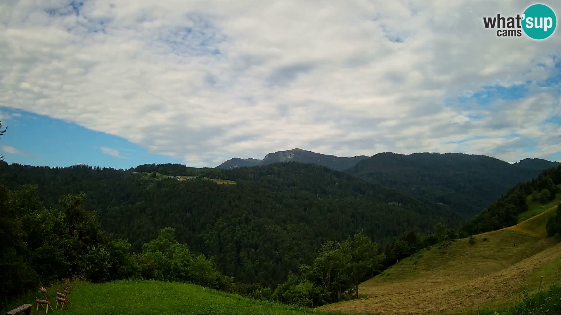 Web kamera Brunarica Dražgoše – Pogled uživo na Ratitovec (1666 m)