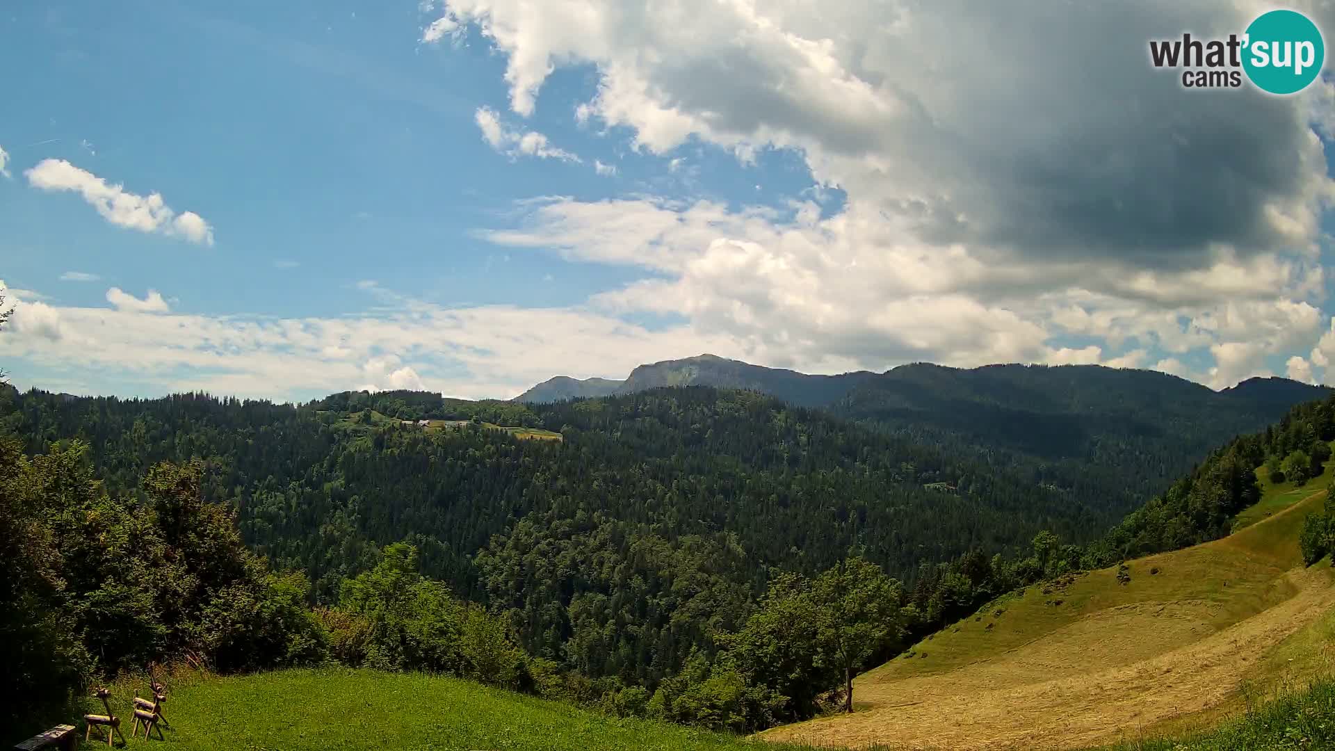 Web kamera Brunarica Dražgoše – Pogled uživo na Ratitovec (1666 m)