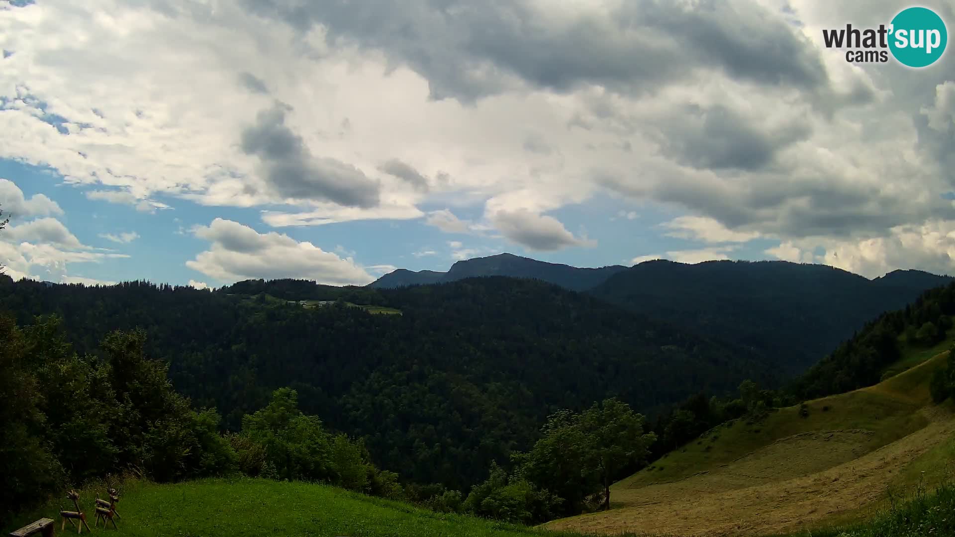 Webcam Brunarica Dražgoše – Liveblick auf Ratitovec (1666 m)