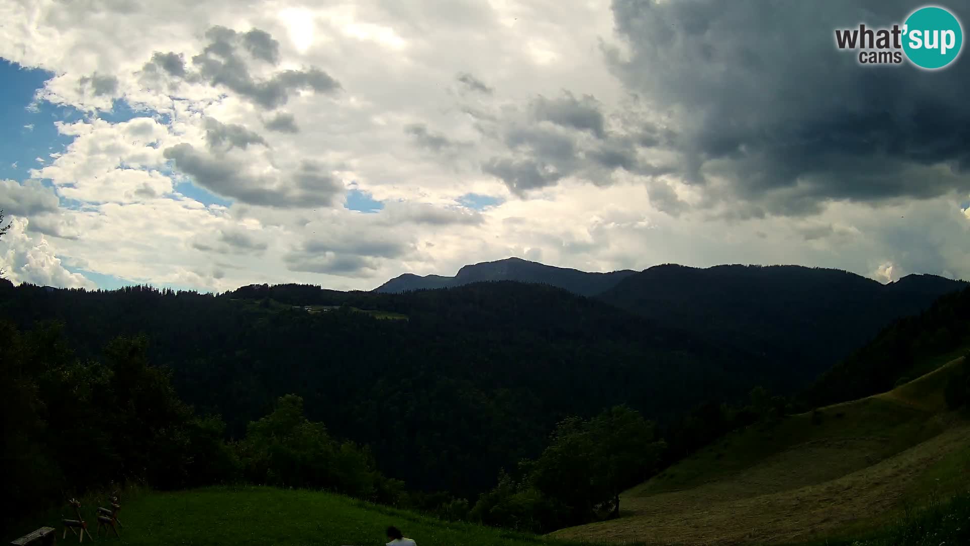 Webcam Brunarica Dražgoše – Liveblick auf Ratitovec (1666 m)