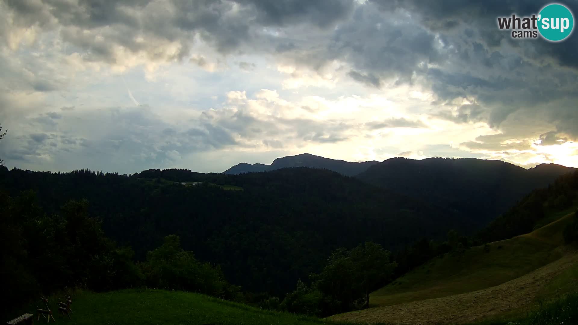 Webcam Brunarica Dražgoše – Live View of Ratitovec (1666 m)