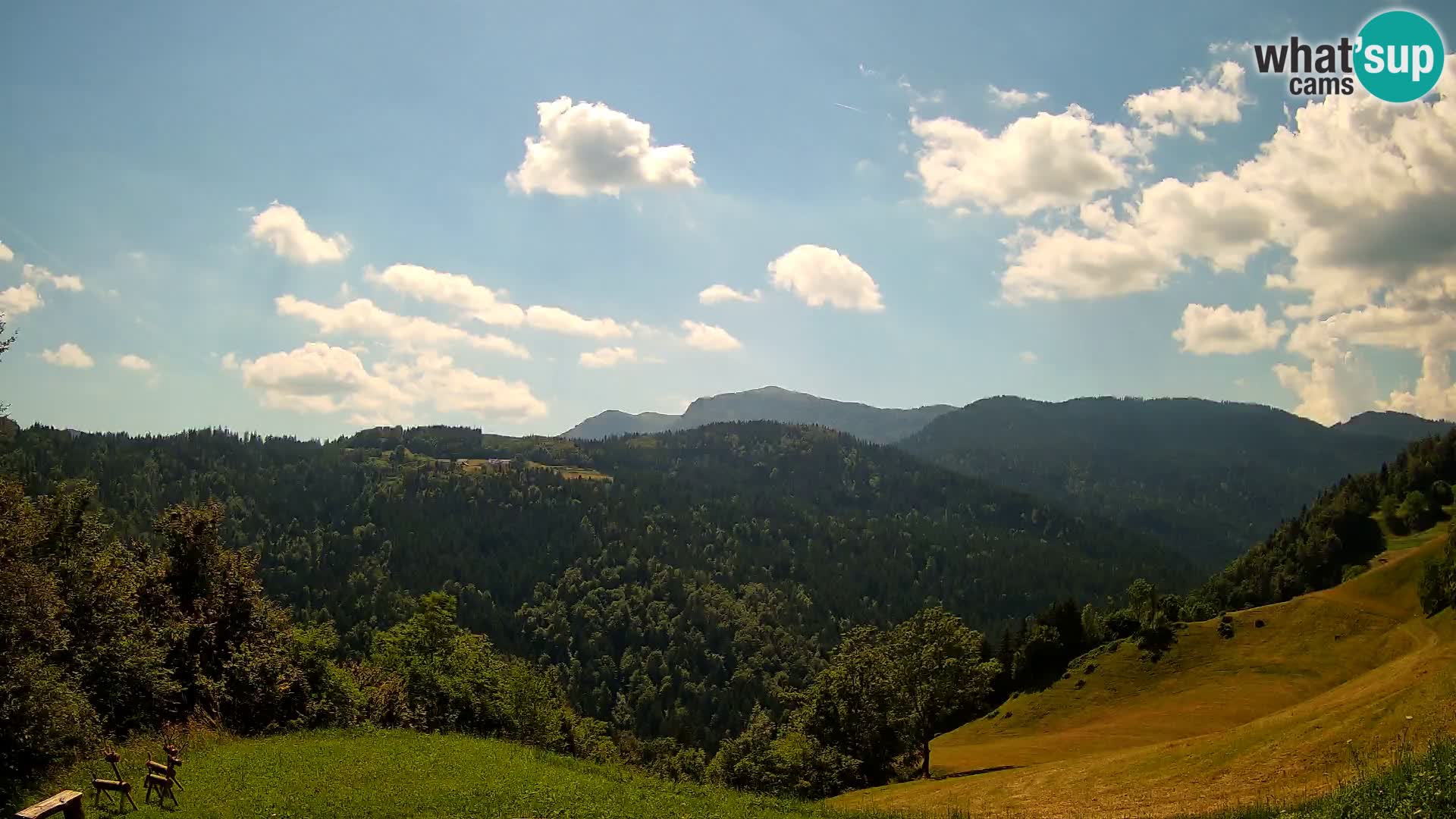 Webcam Brunarica Dražgoše – Liveblick auf Ratitovec (1666 m)