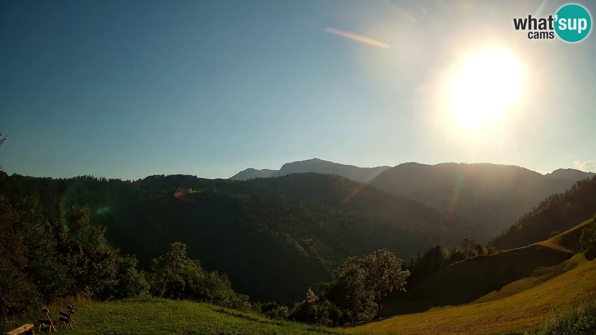 Webcam Brunarica Dražgoše – Vista live sul Ratitovec (1666 m)
