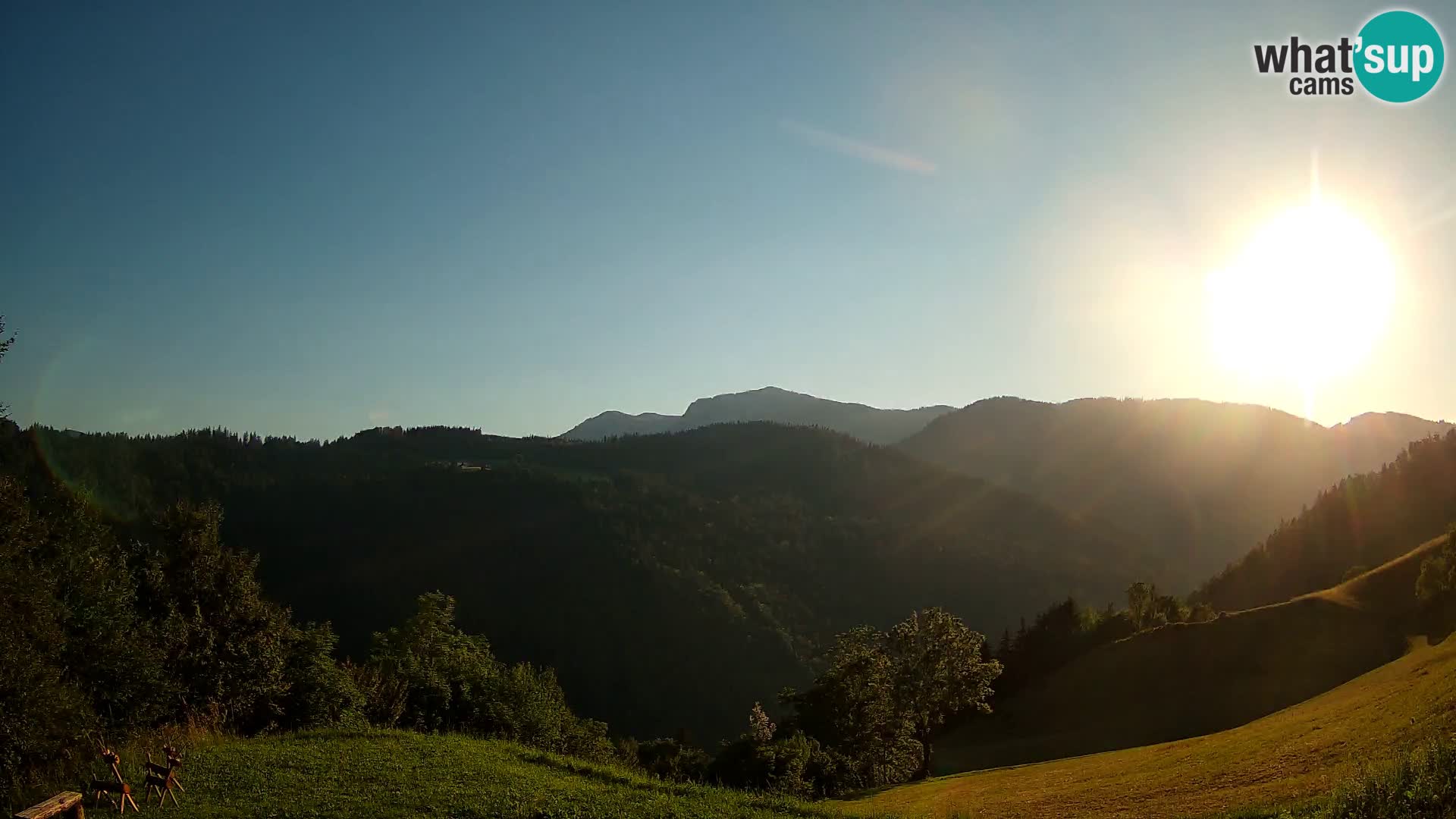Webcam Brunarica Dražgoše – Vista live sul Ratitovec (1666 m)