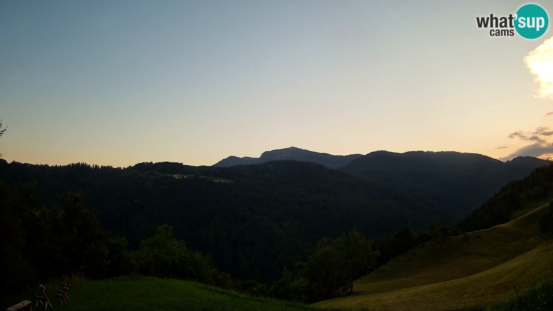 Webcam Brunarica Dražgoše – Live View of Ratitovec (1666 m)