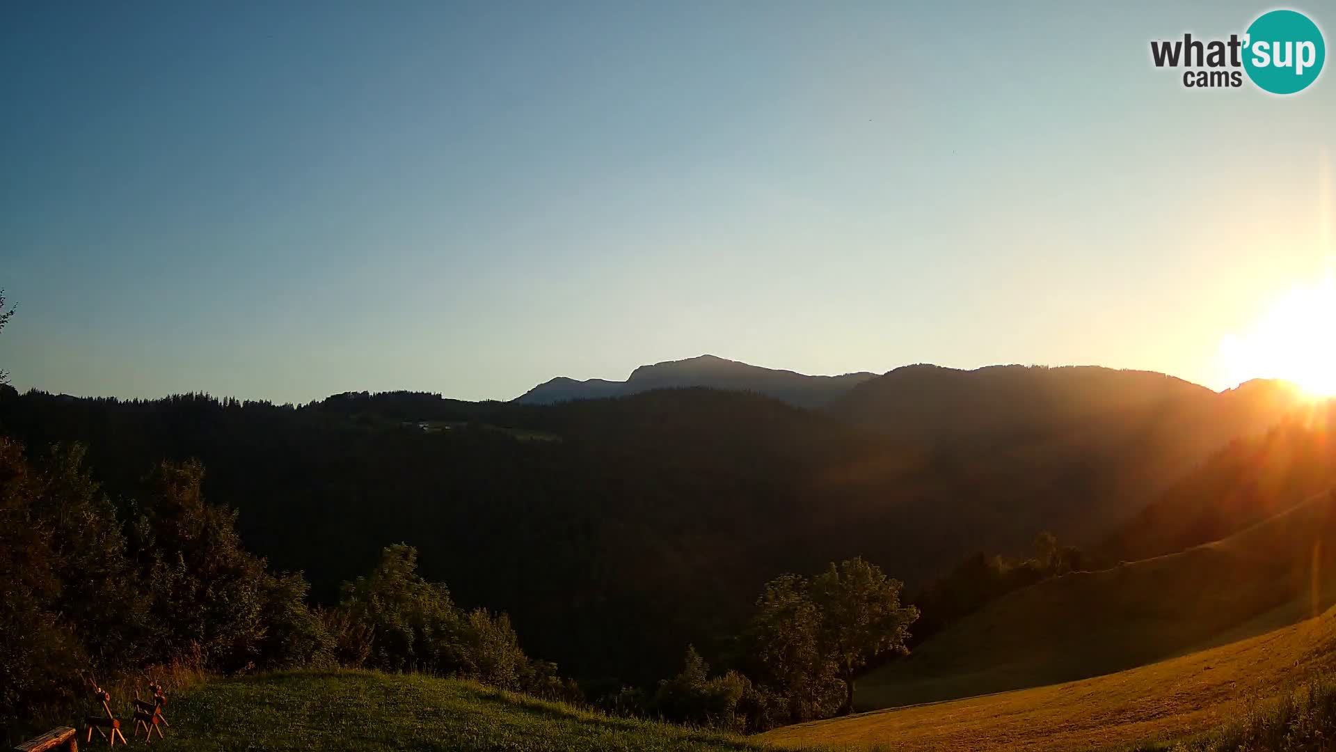 Webcam Brunarica Dražgoše – Vista live sul Ratitovec (1666 m)