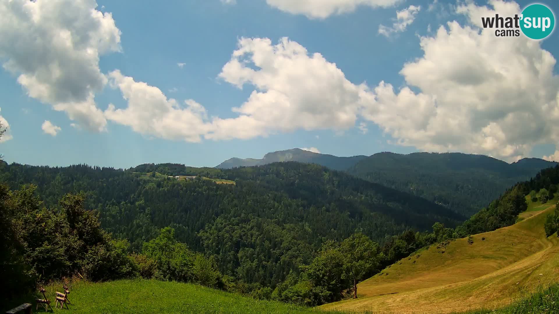 Web kamera Brunarica Dražgoše – Pogled uživo na Ratitovec (1666 m)