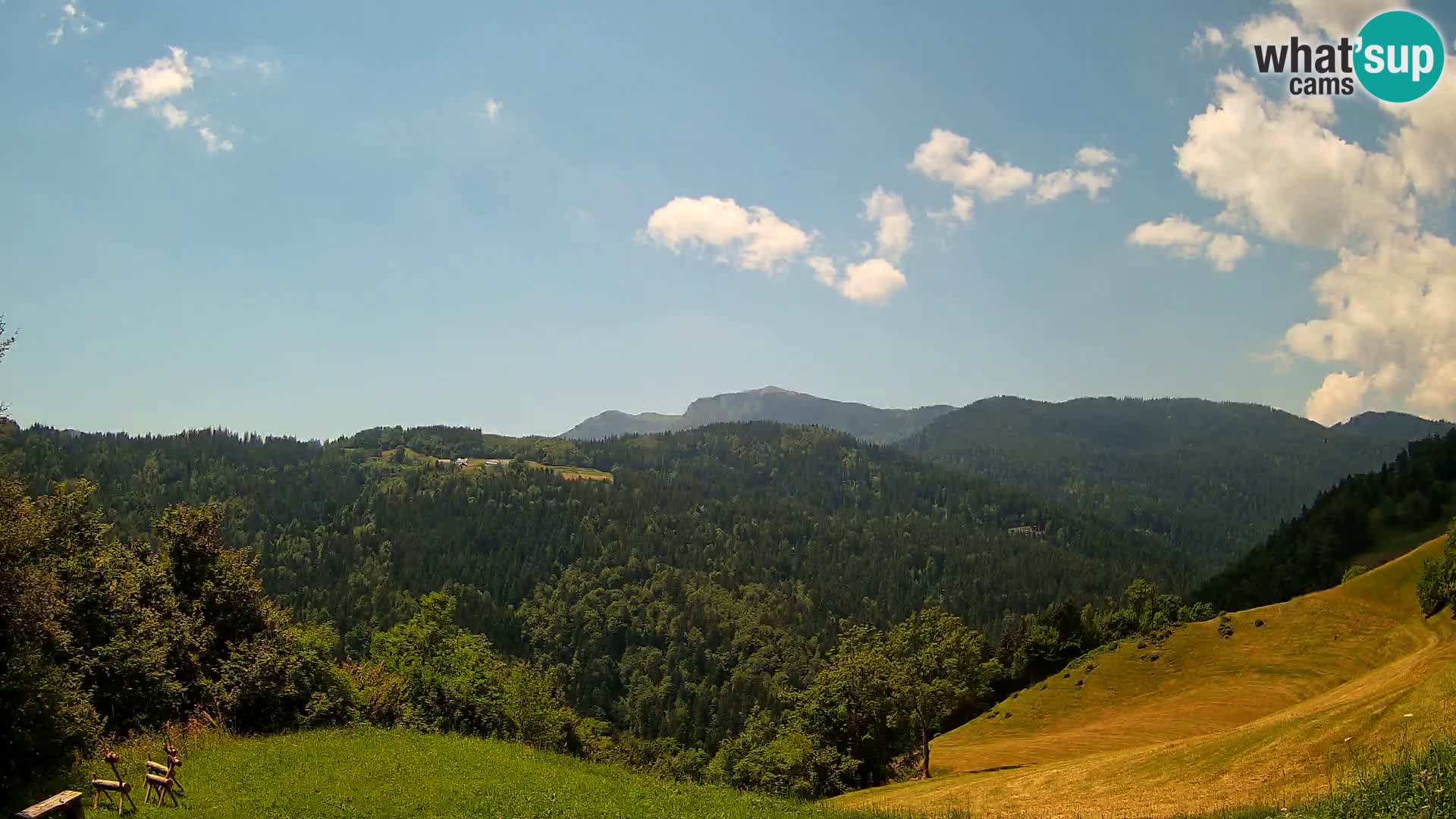 Webcam Brunarica Dražgoše – Liveblick auf Ratitovec (1666 m)