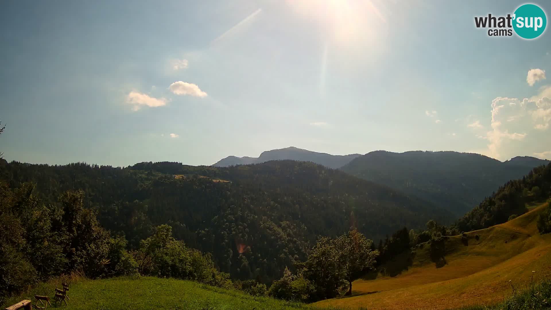 Webcam Brunarica Dražgoše – Vista live sul Ratitovec (1666 m)