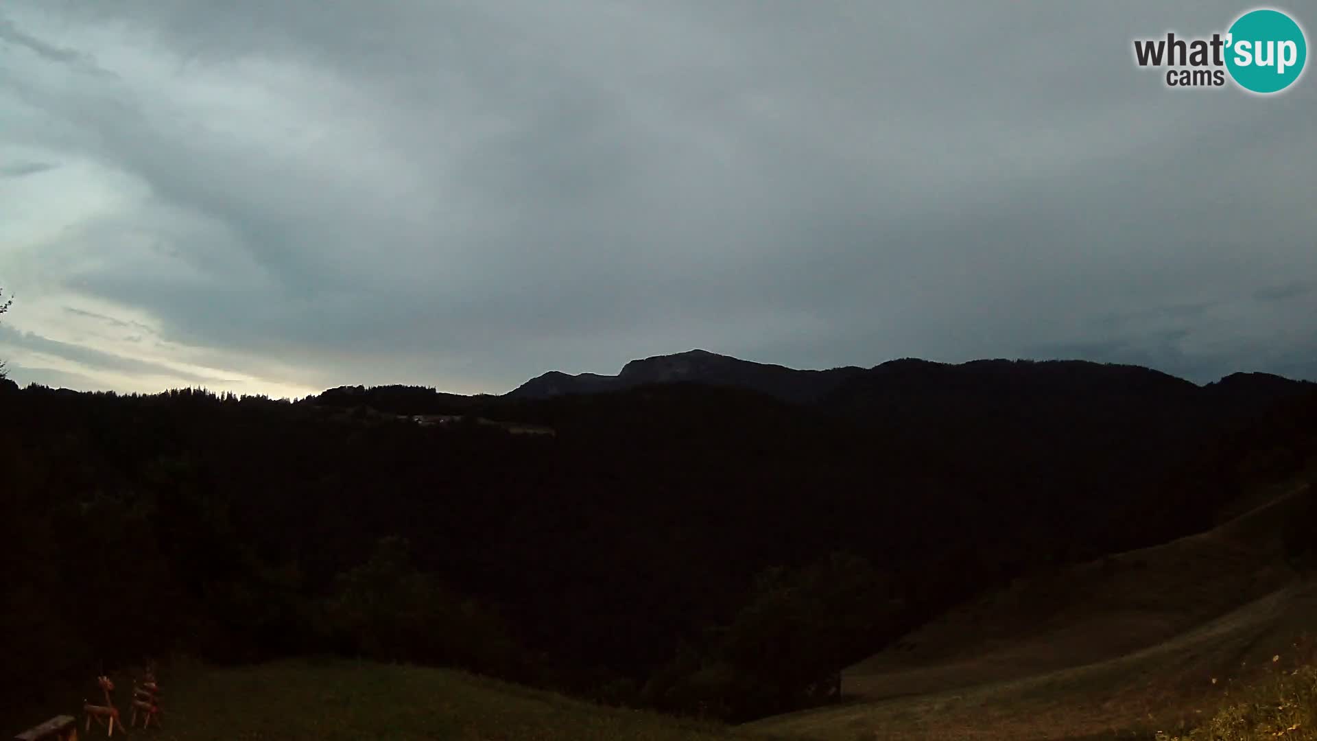 Webcam Brunarica Dražgoše – Liveblick auf Ratitovec (1666 m)