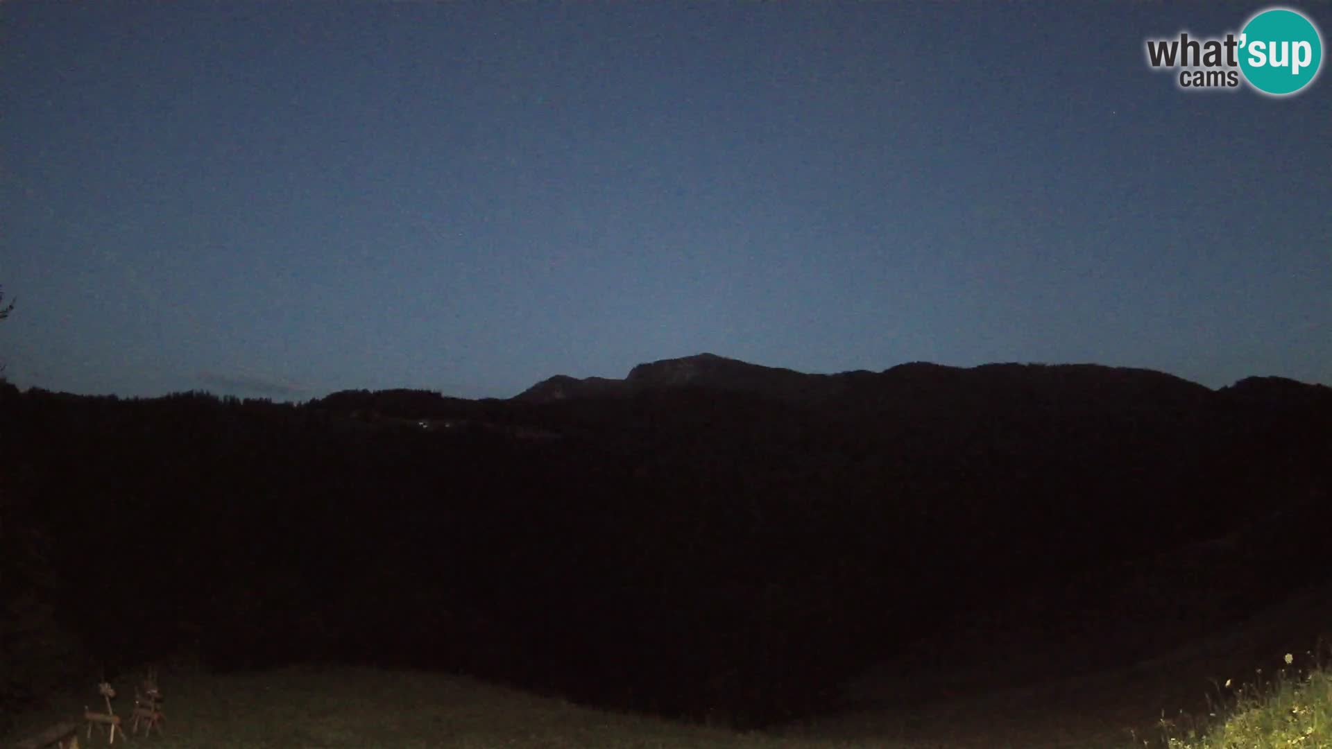 Webcam Brunarica Dražgoše – Liveblick auf Ratitovec (1666 m)