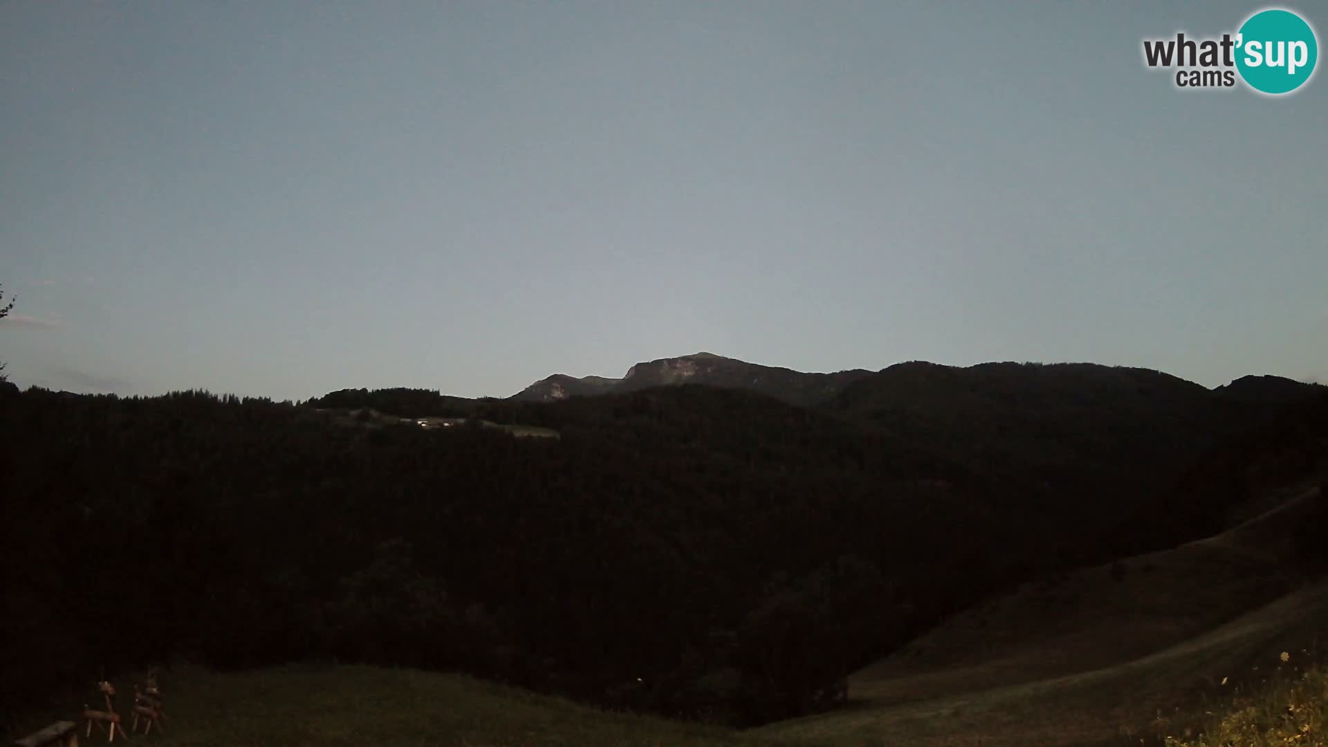 Webcam Brunarica Dražgoše – Live View of Ratitovec (1666 m)