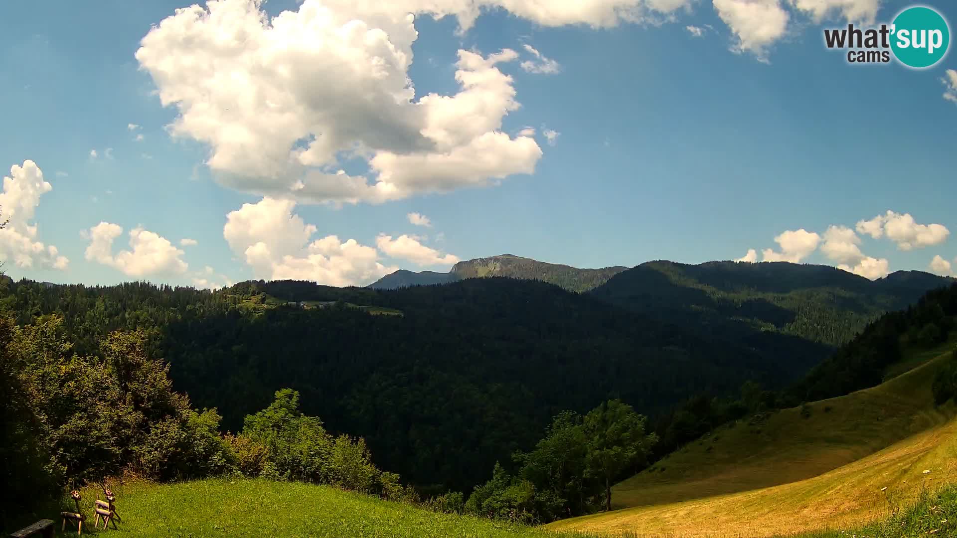 Web kamera Brunarica Dražgoše – Pogled uživo na Ratitovec (1666 m)