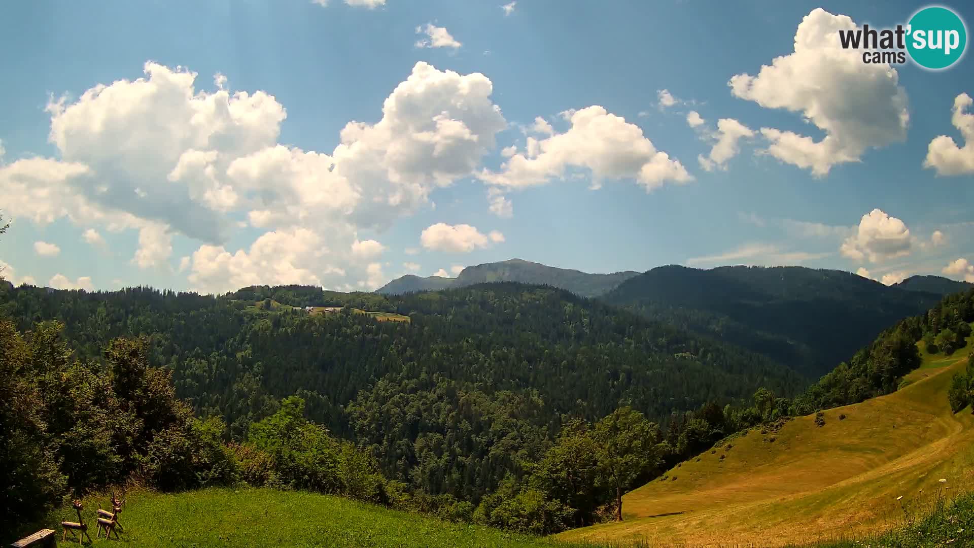 Webcam Brunarica Dražgoše – Liveblick auf Ratitovec (1666 m)