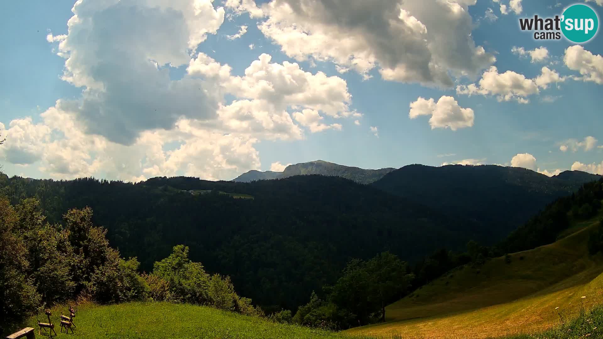 Webcam Brunarica Dražgoše – Liveblick auf Ratitovec (1666 m)