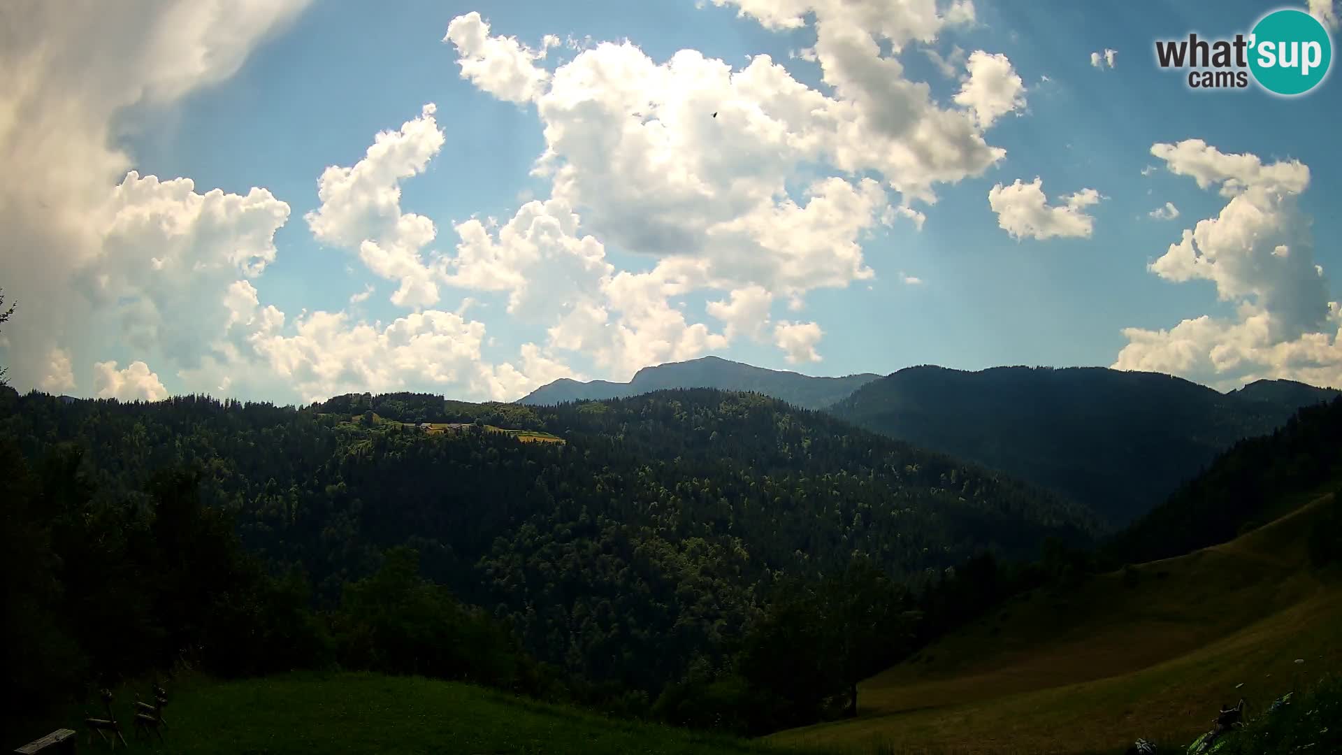 Webcam Brunarica Dražgoše – Liveblick auf Ratitovec (1666 m)