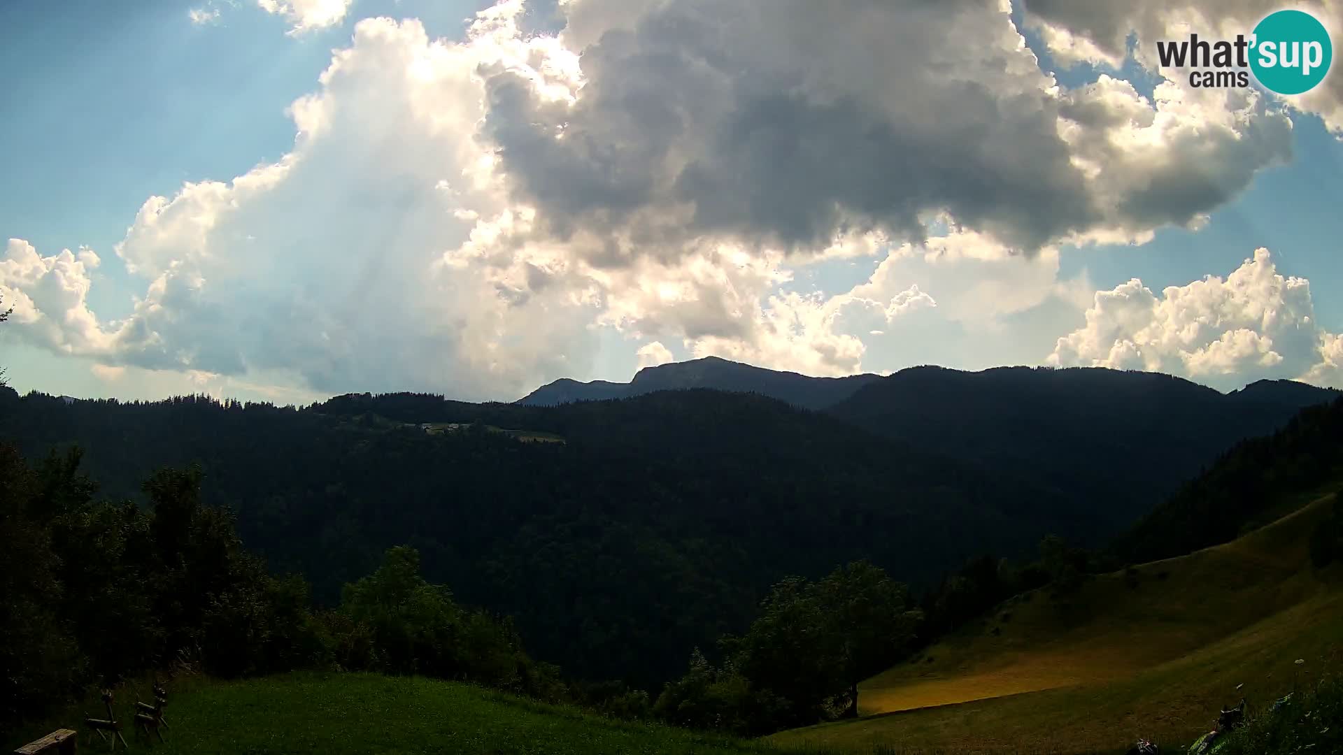 Webcam Brunarica Dražgoše – Live View of Ratitovec (1666 m)