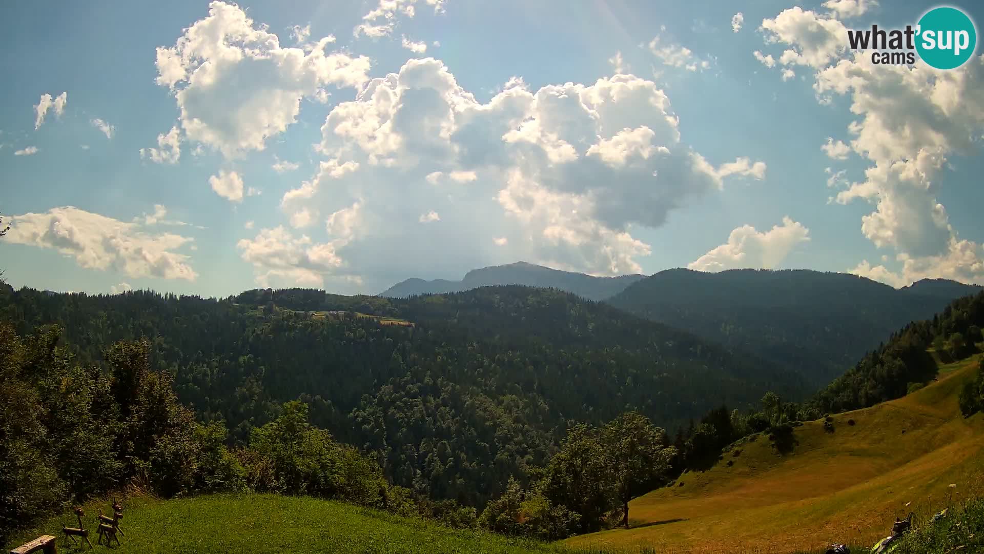 Webcam Brunarica Dražgoše – Vista live sul Ratitovec (1666 m)