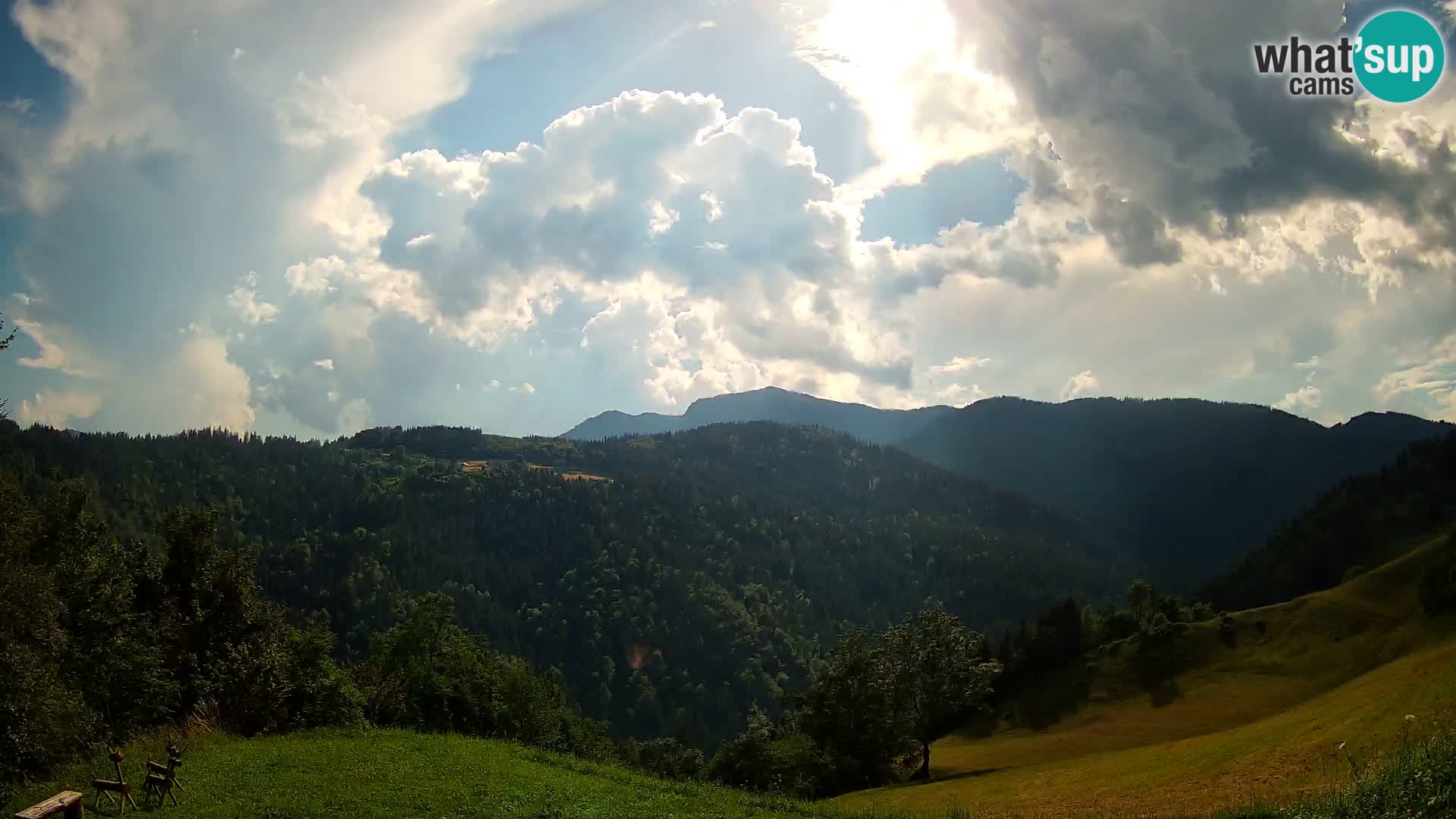 Webcam Brunarica Dražgoše – Live View of Ratitovec (1666 m)