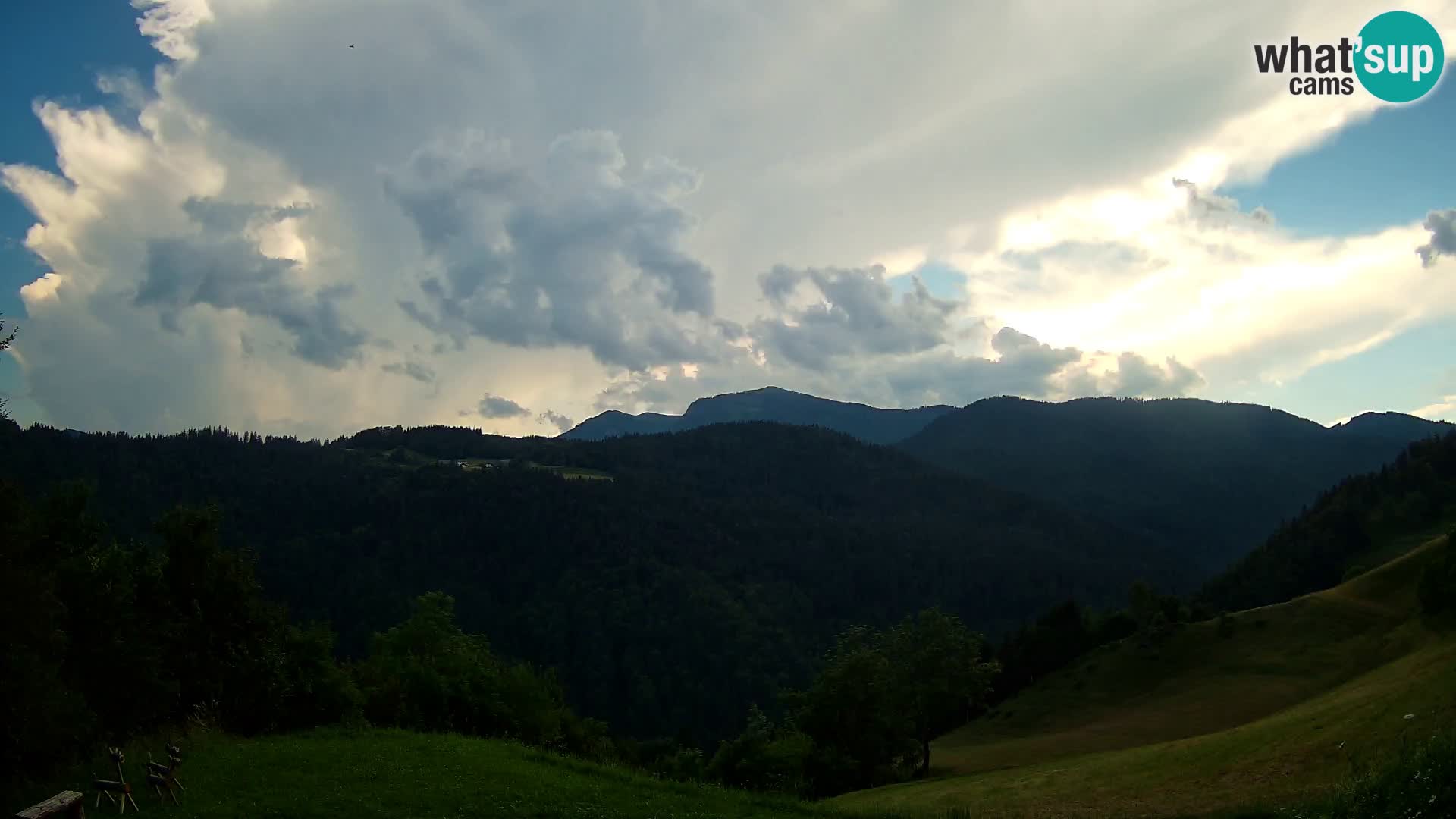 Webcam Brunarica Dražgoše – Live View of Ratitovec (1666 m)