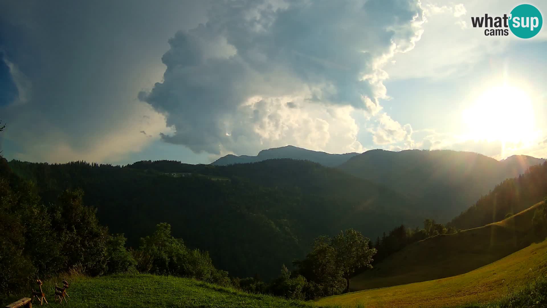 Webcam Brunarica Dražgoše – Live View of Ratitovec (1666 m)