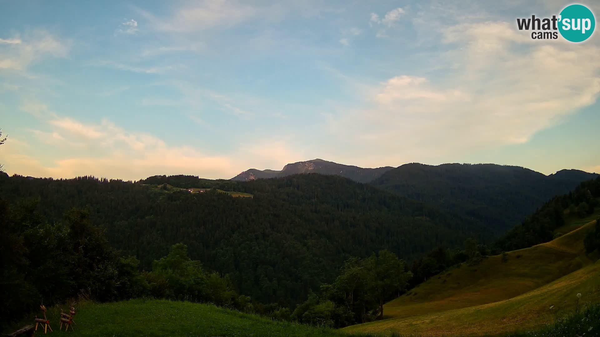 Webcam Brunarica Dražgoše – Live View of Ratitovec (1666 m)