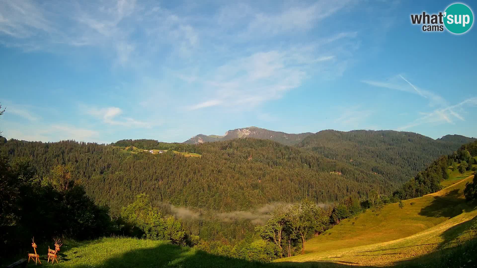 Webcam Brunarica Dražgoše – Live View of Ratitovec (1666 m)