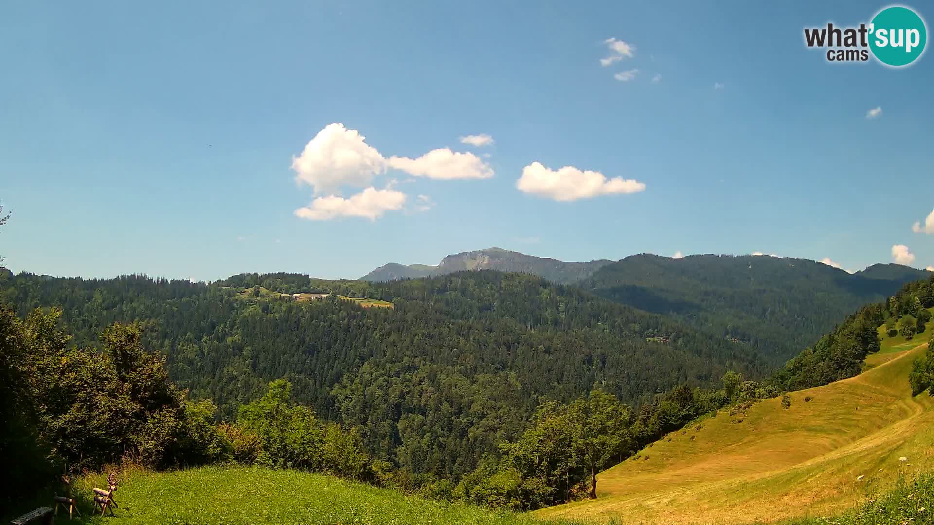 Webcam Brunarica Dražgoše – Liveblick auf Ratitovec (1666 m)