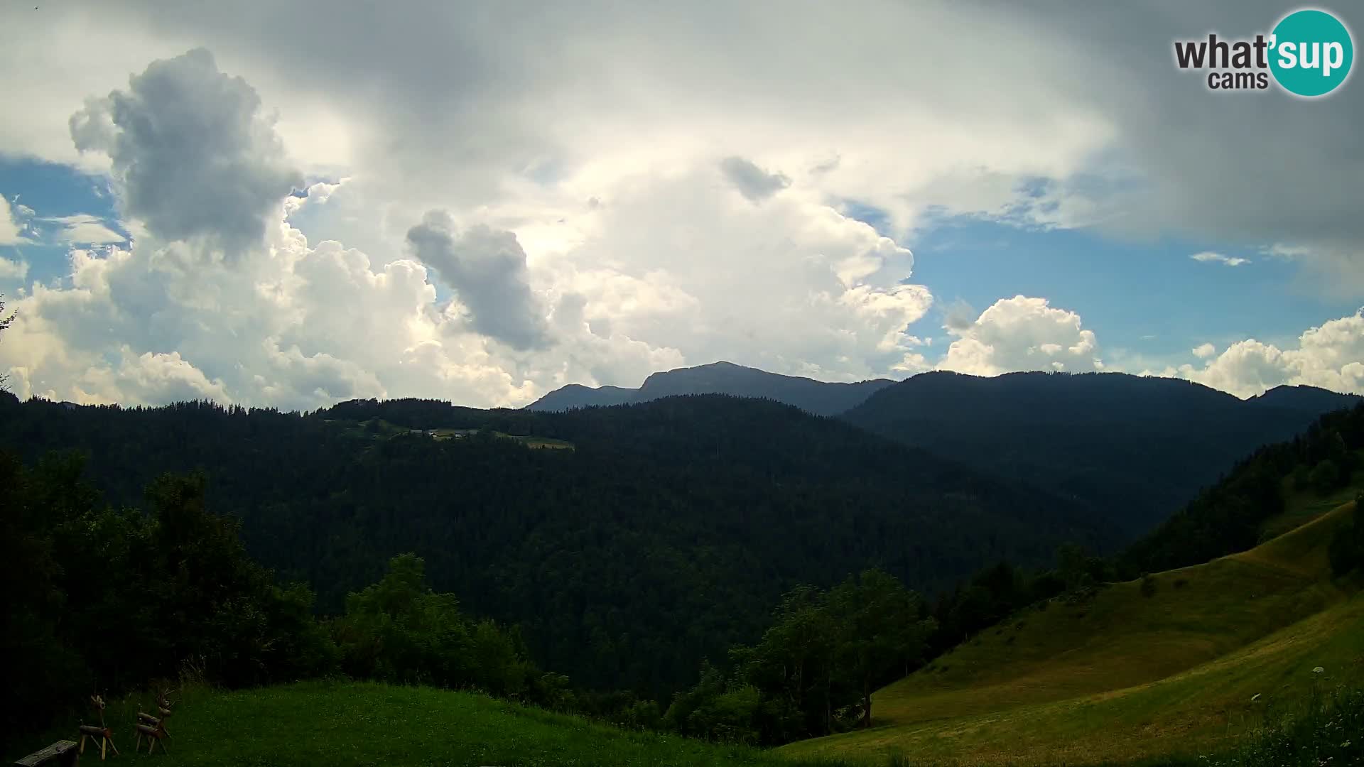 Webcam Brunarica Dražgoše – Live View of Ratitovec (1666 m)