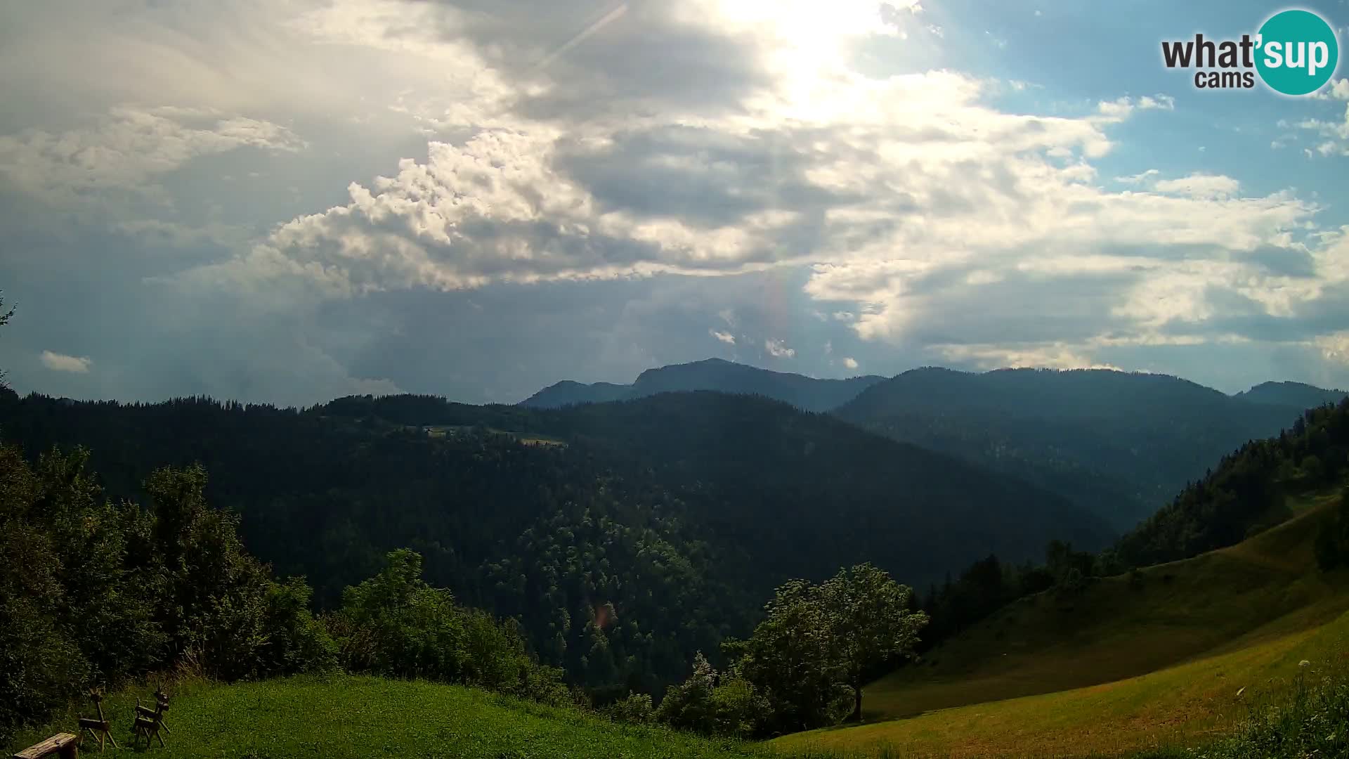 Webcam Brunarica Dražgoše – Live View of Ratitovec (1666 m)