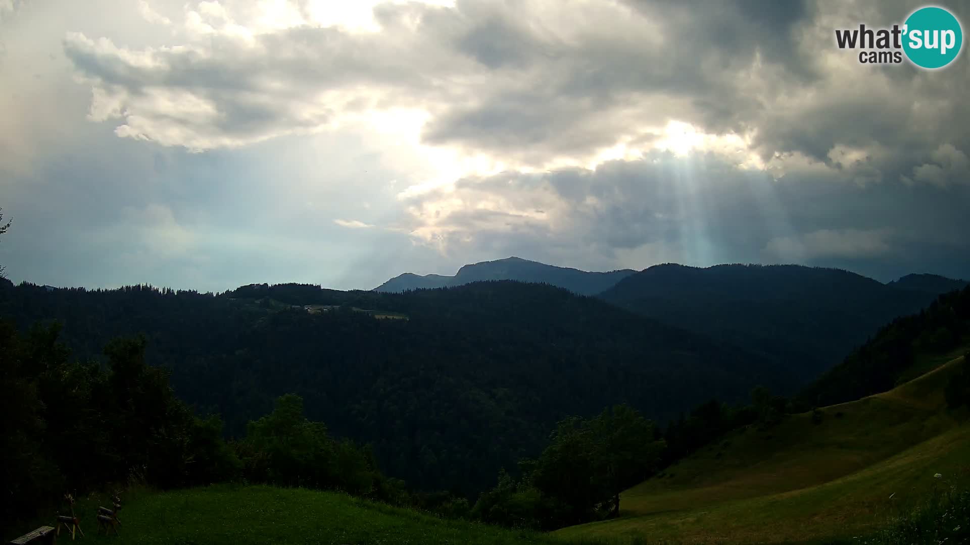 Webcam Brunarica Dražgoše – Live View of Ratitovec (1666 m)