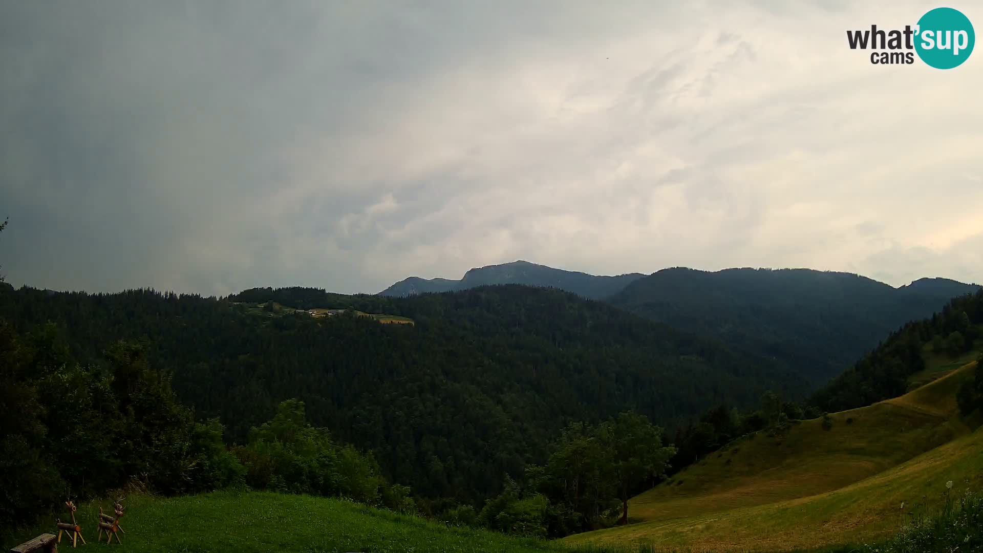 Webcam Brunarica Dražgoše – Live View of Ratitovec (1666 m)