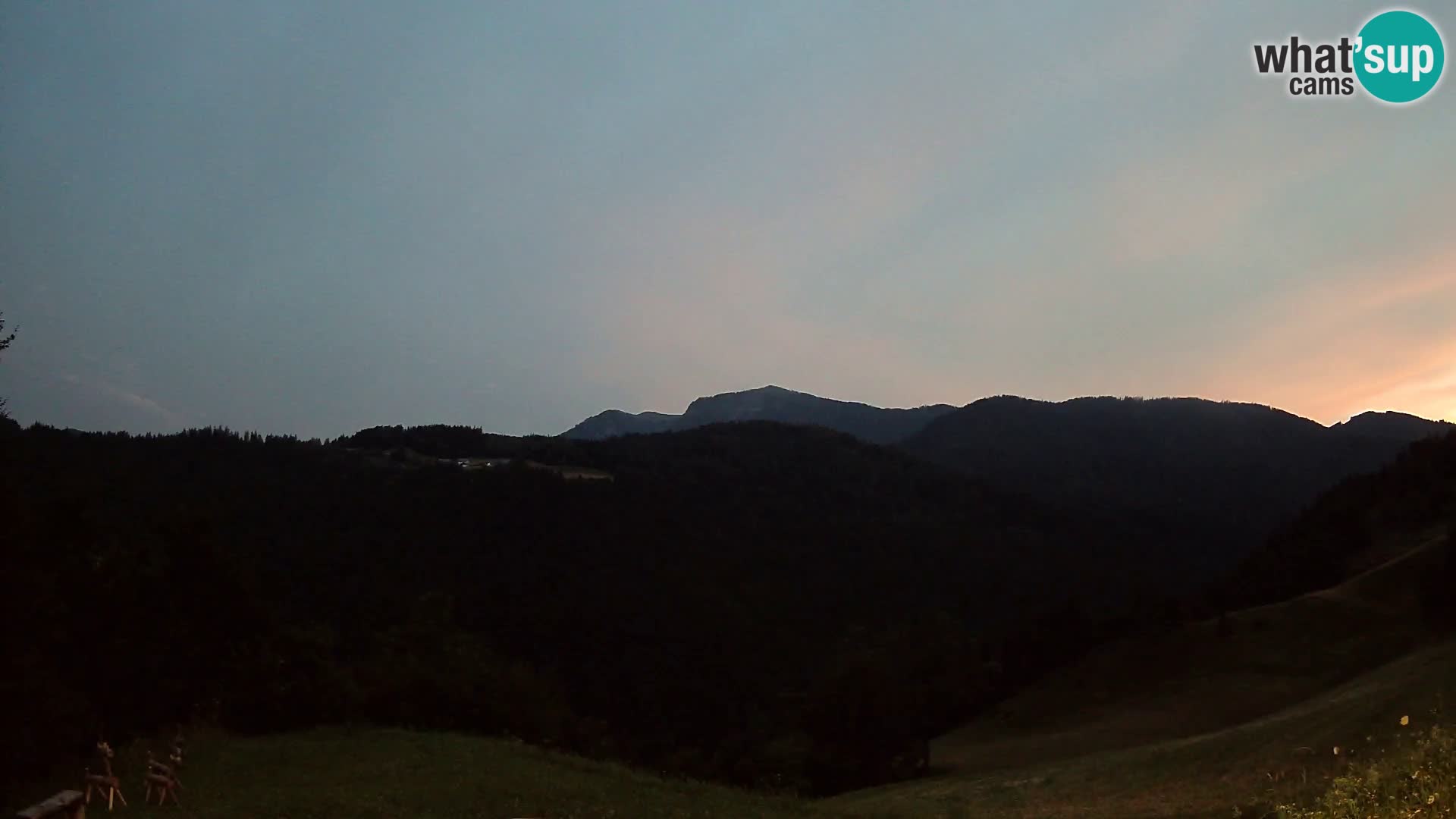 Webcam Brunarica Dražgoše – Live View of Ratitovec (1666 m)