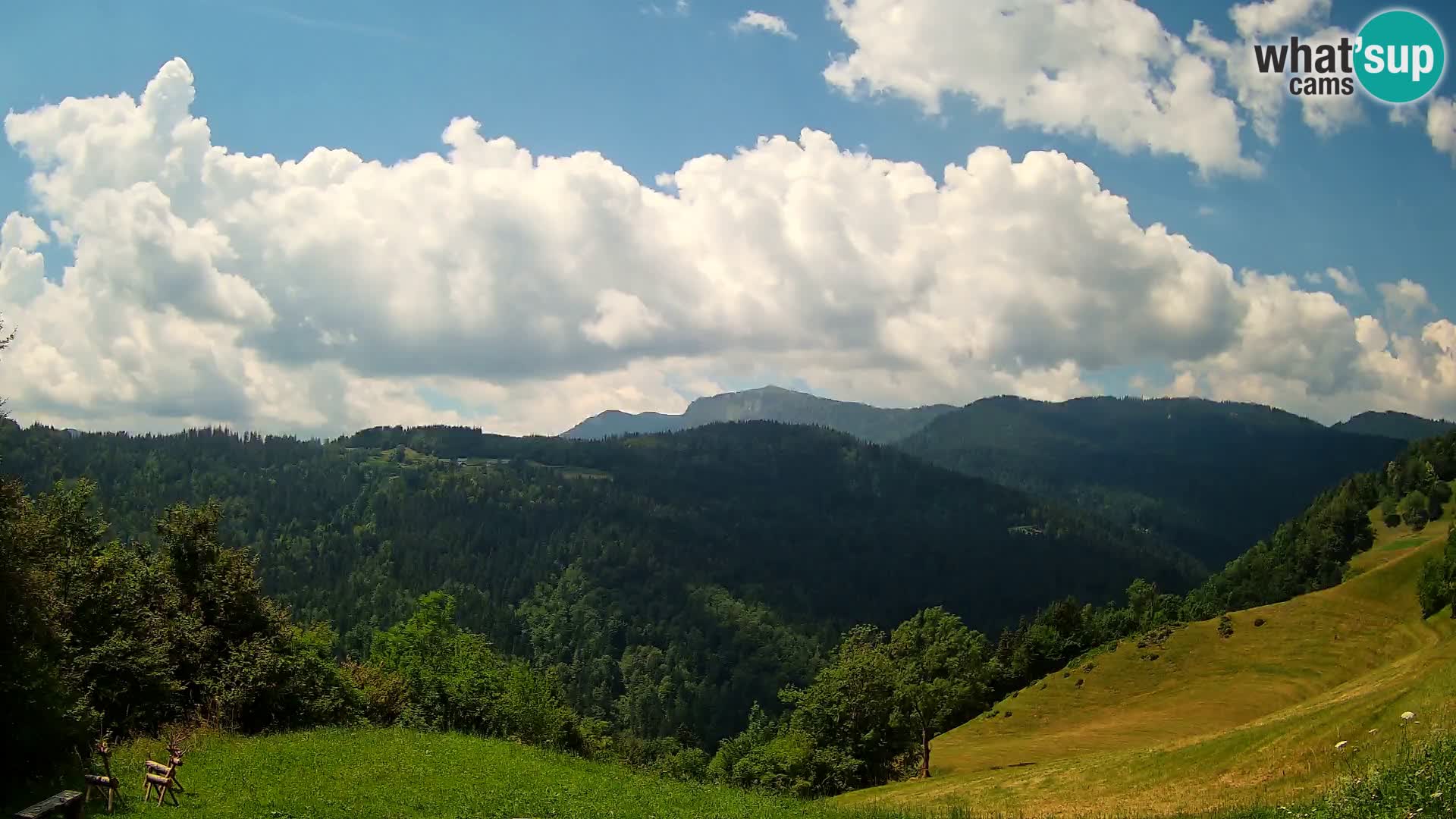 Webcam Brunarica Dražgoše – Liveblick auf Ratitovec (1666 m)