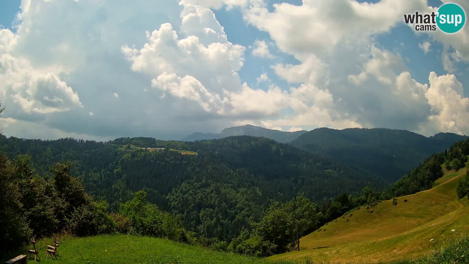 Web kamera Brunarica Dražgoše – Pogled uživo na Ratitovec (1666 m)