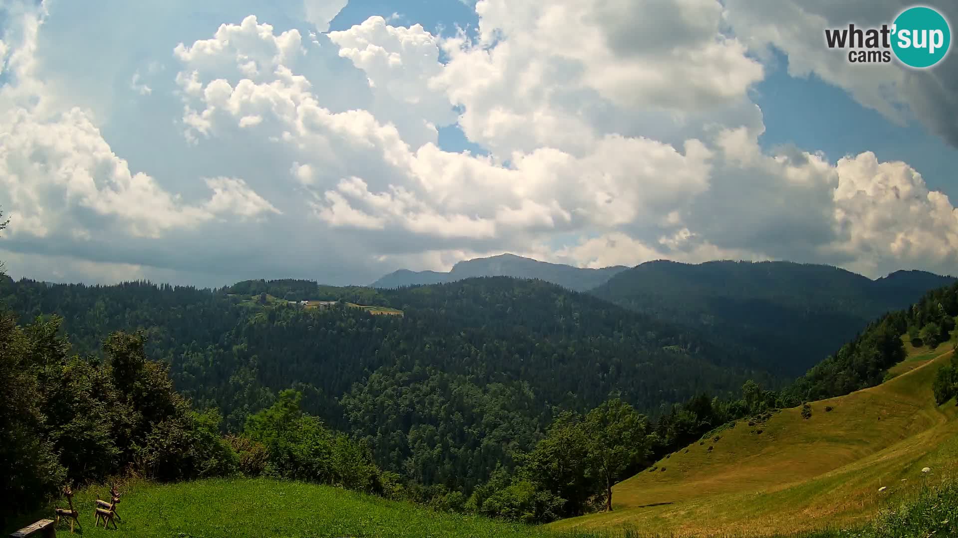 Webcam Brunarica Dražgoše – Live View of Ratitovec (1666 m)