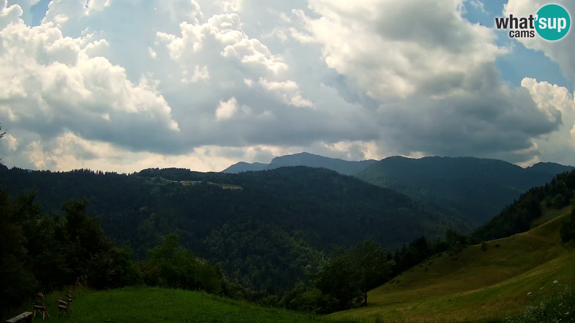 Web kamera Brunarica Dražgoše – Pogled uživo na Ratitovec (1666 m)