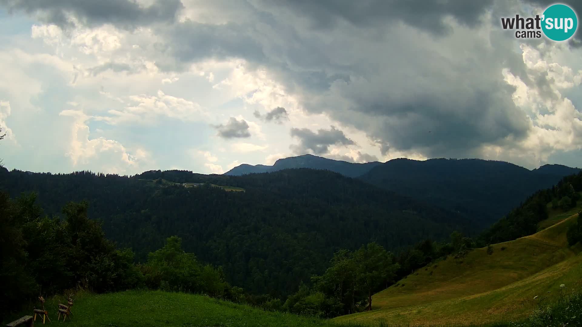 Webcam Brunarica Dražgoše – Liveblick auf Ratitovec (1666 m)