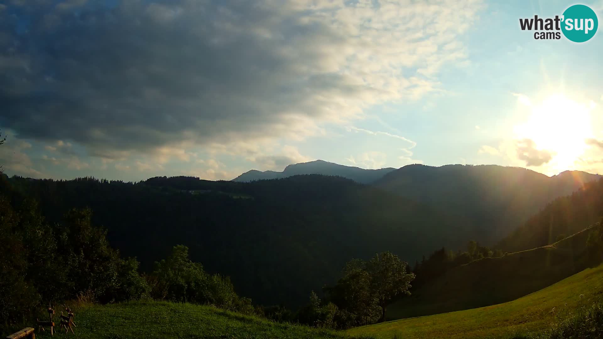 Webcam Brunarica Dražgoše – Live View of Ratitovec (1666 m)