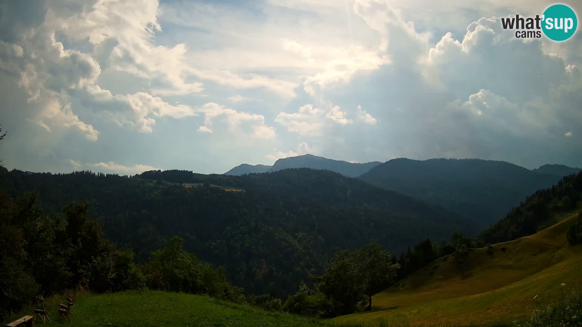 Webcam Brunarica Dražgoše – Live View of Ratitovec (1666 m)