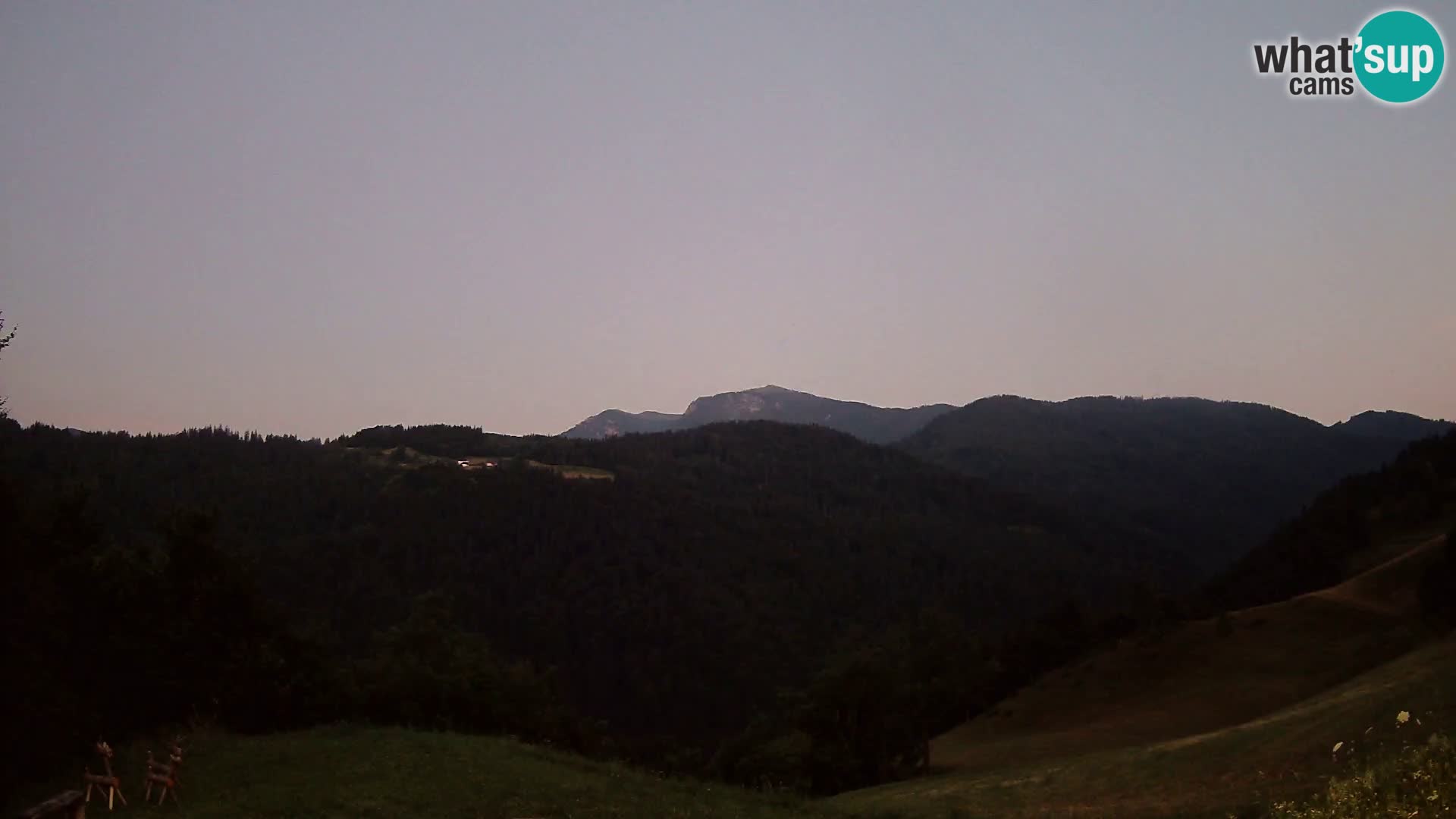 Webcam Brunarica Dražgoše – Liveblick auf Ratitovec (1666 m)