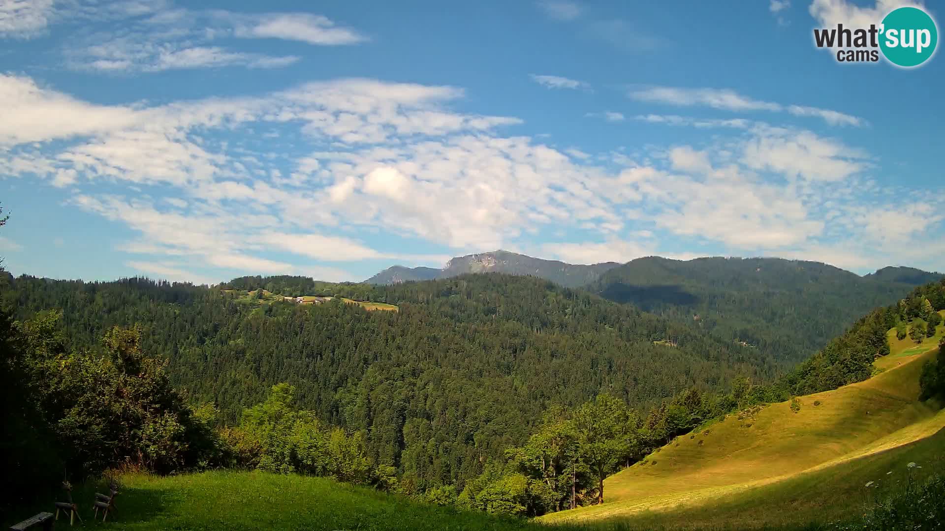 Webcam Brunarica Dražgoše – Live View of Ratitovec (1666 m)