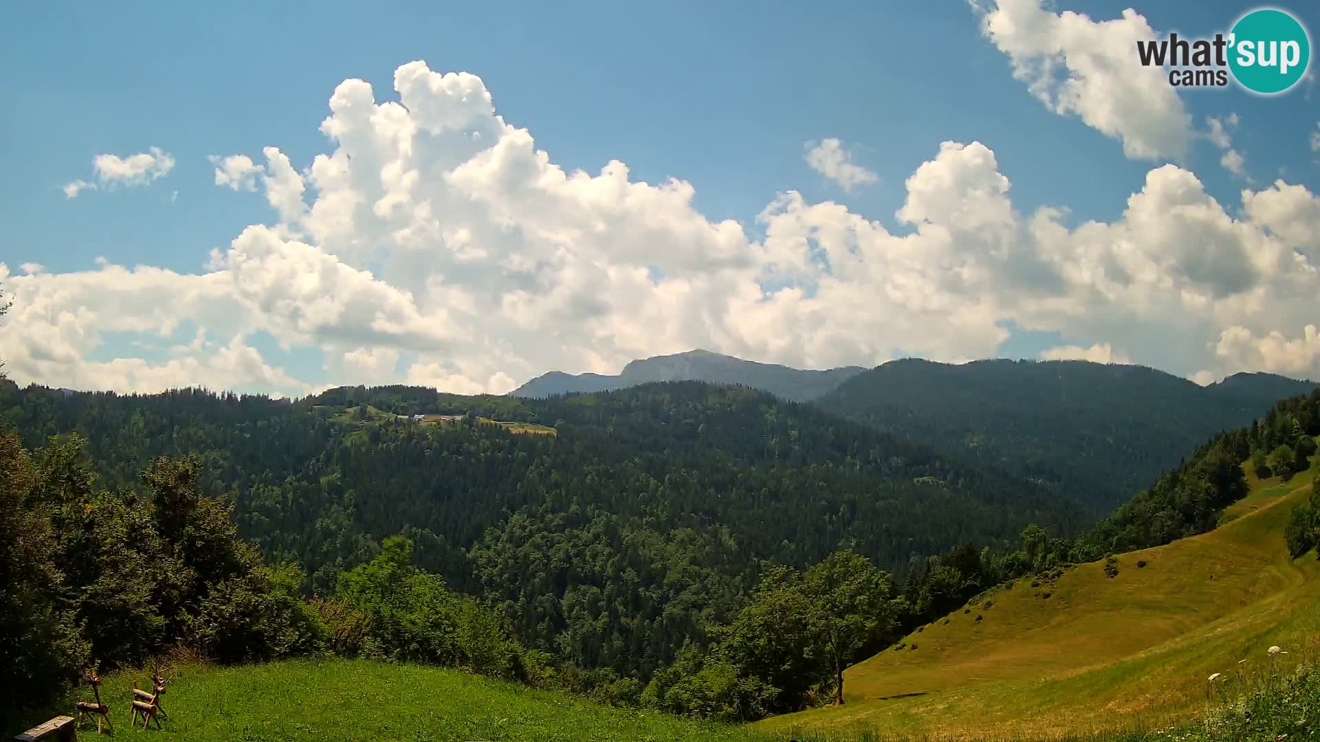 Webcam Brunarica Dražgoše – Vista live sul Ratitovec (1666 m)