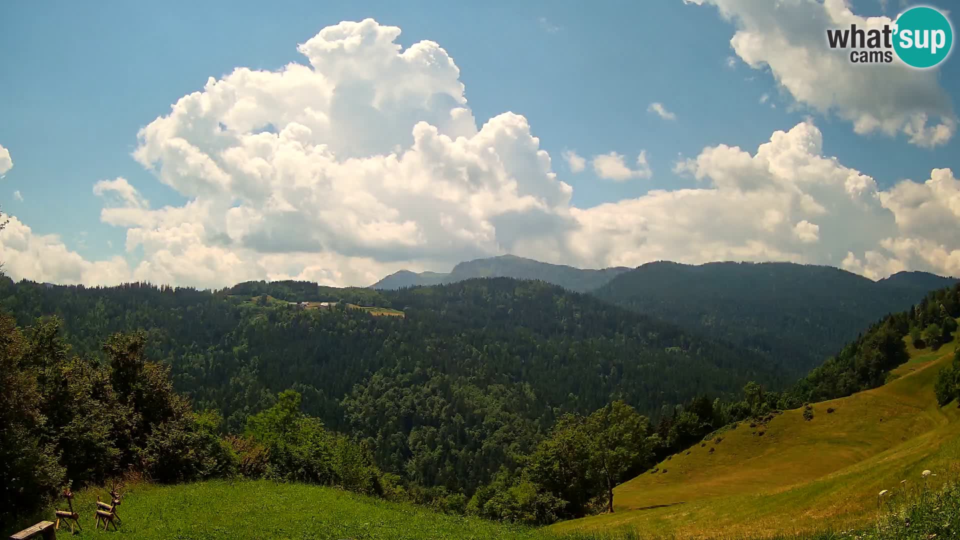 Webcam Brunarica Dražgoše – Liveblick auf Ratitovec (1666 m)