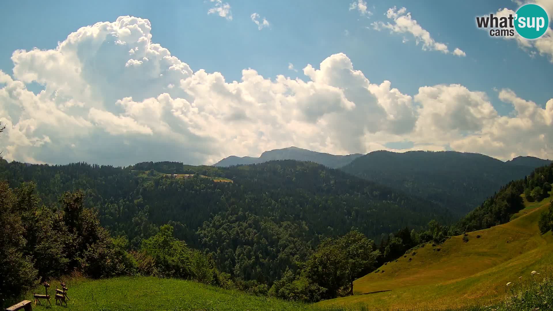 Webcam Brunarica Dražgoše – Vista live sul Ratitovec (1666 m)