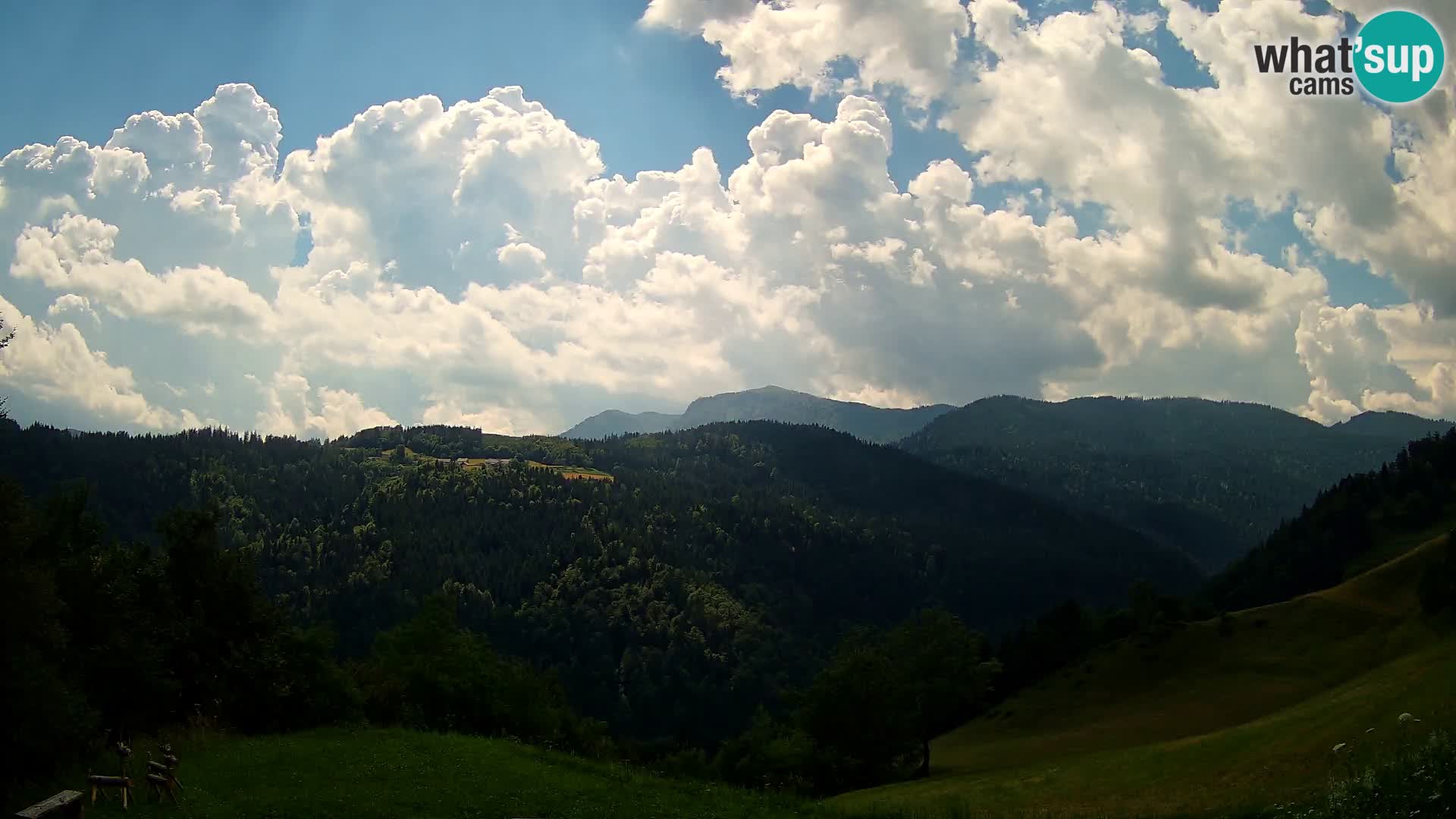 Webcam Brunarica Dražgoše – Live View of Ratitovec (1666 m)